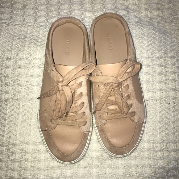 Vince Kess Backless Leather and Suede Sneakers - Picture 2 of 8